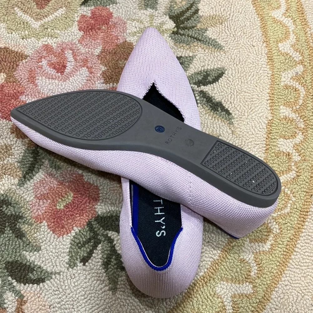 Rothy’s pointy toe pink flats. Size W10.5 - Picture 2 of 4